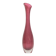 Scandinavian tulip vase in pink glass with fine white canes