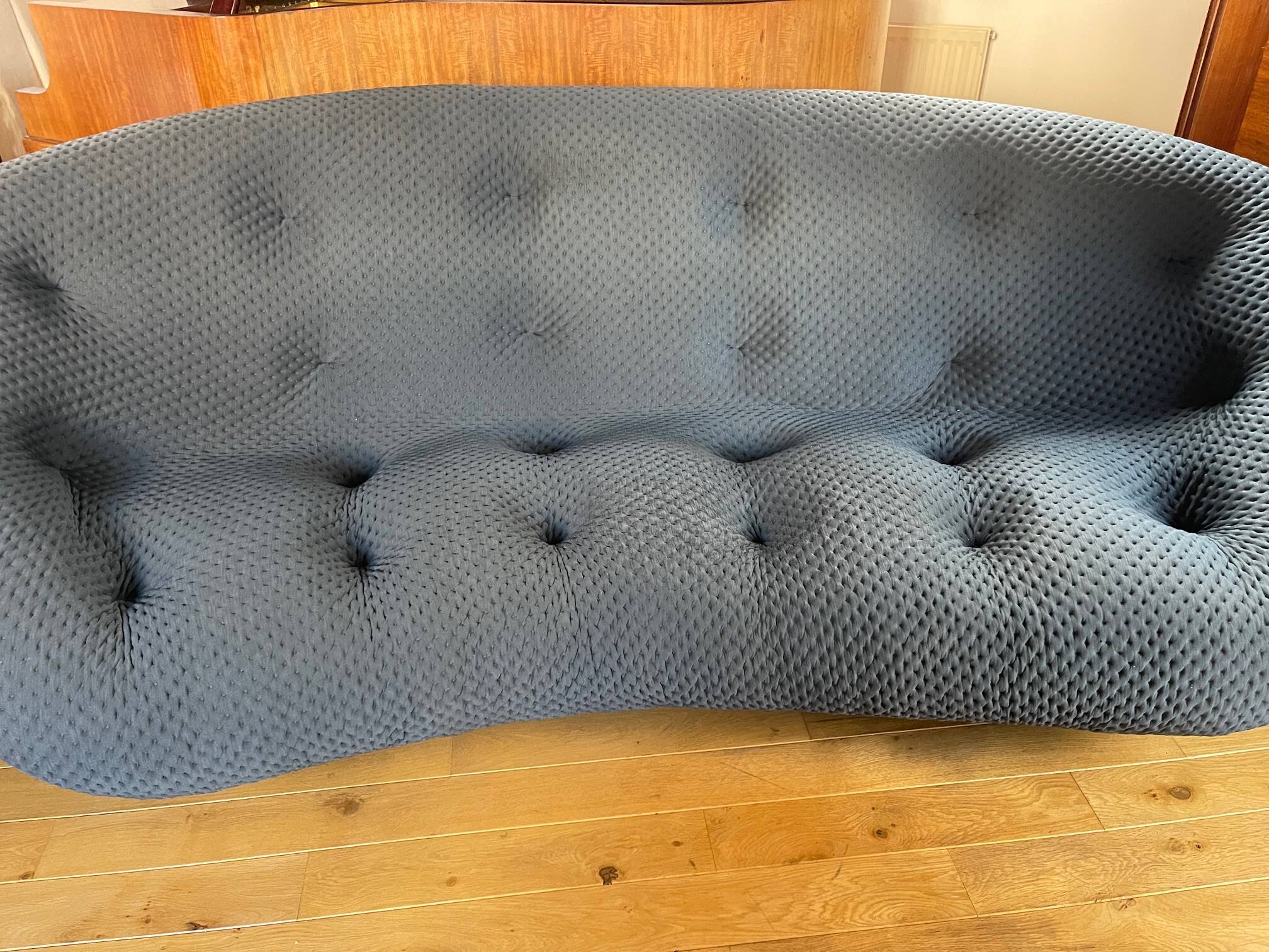 Very large Ploum sofa, 3 seats, high back, anthracite gray, Ligne Roset