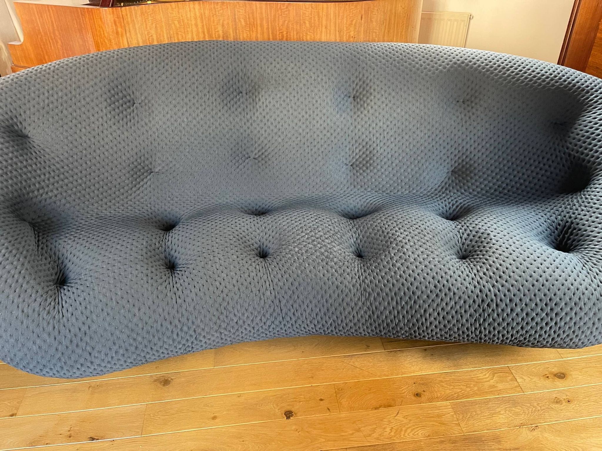 Very large Ploum sofa, 3 seats, high back, anthracite gray, Ligne Roset