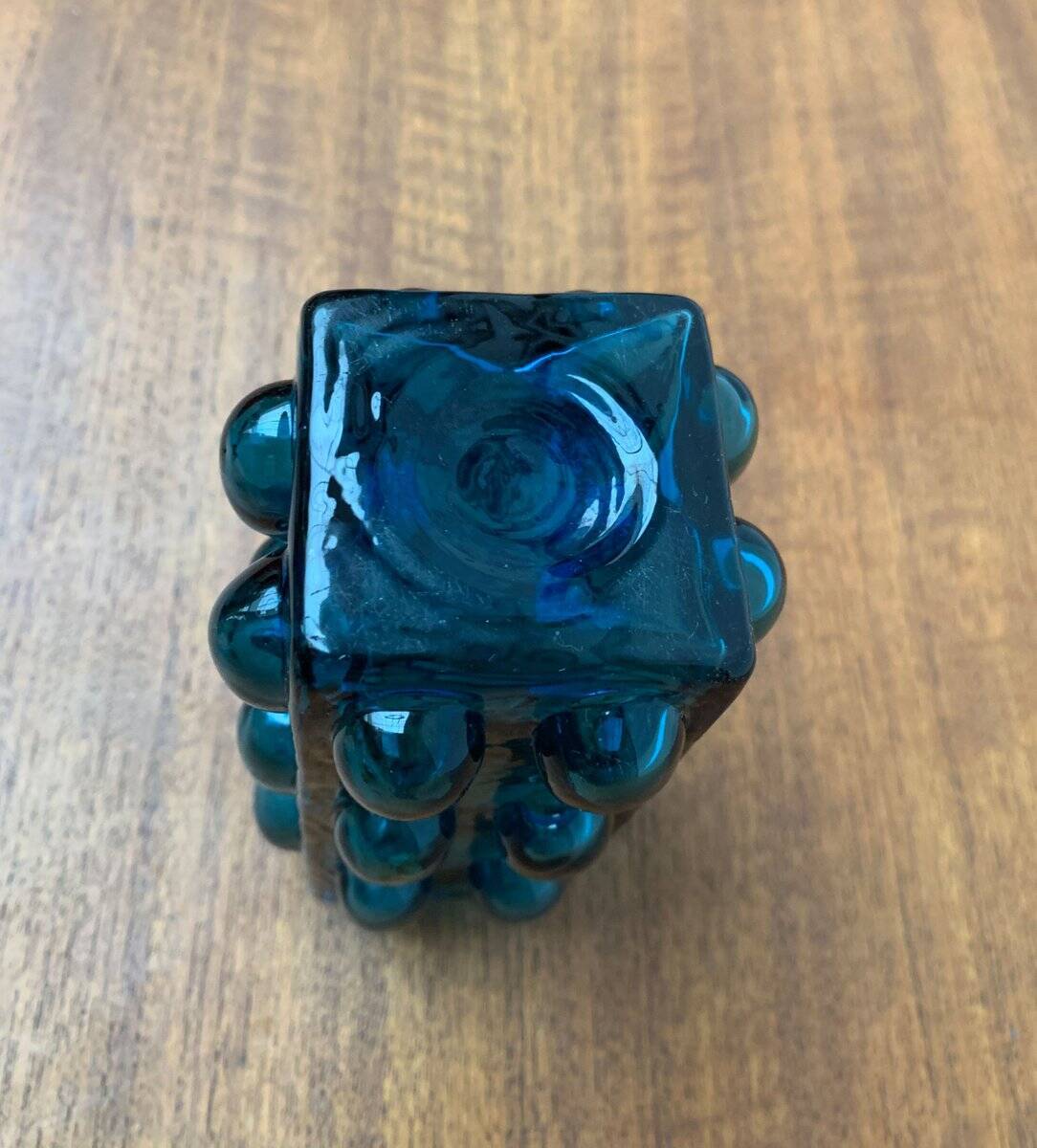 Bubble glass vase from the mid-century Scandinavian space age by Wilhelm Braun-Feldweg for Hirschberg, 1960s.