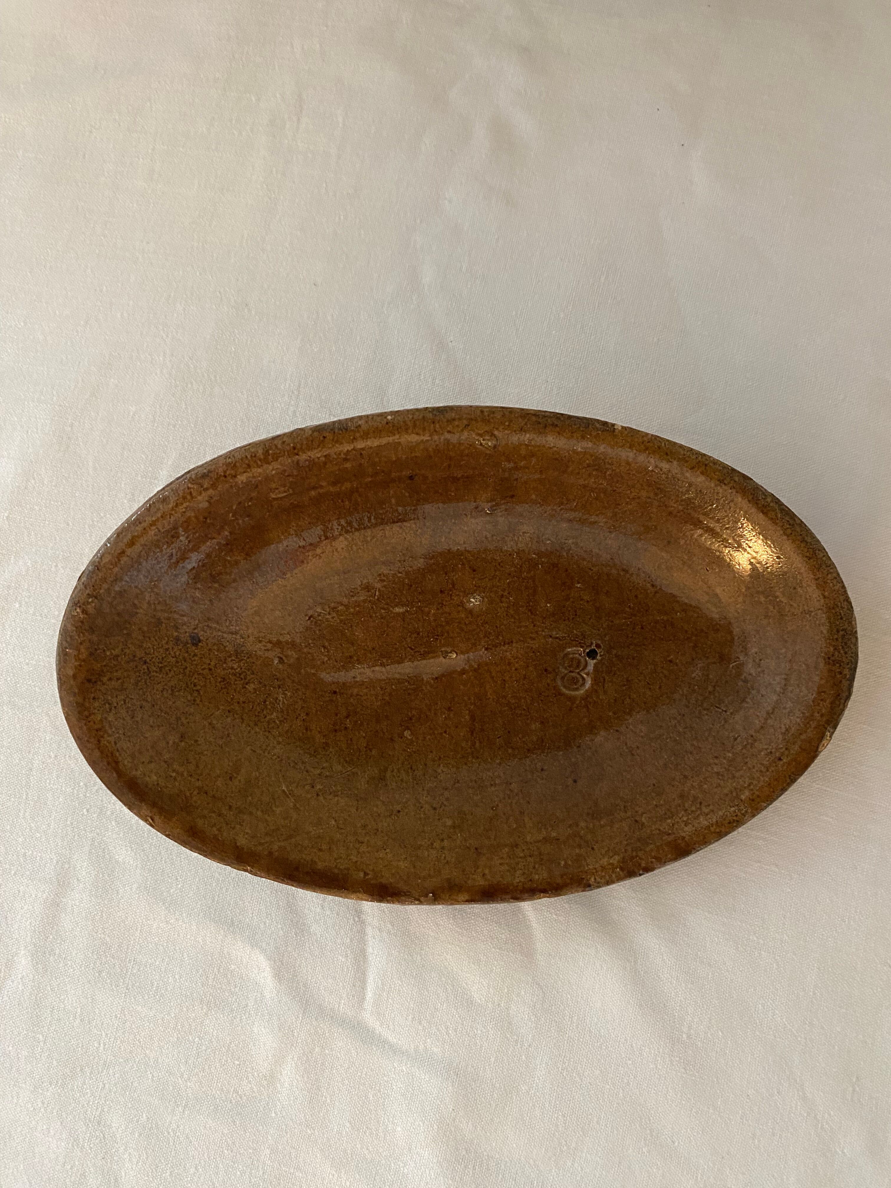 Terrine oval savoyard folk art