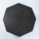 Brutalist Octagonal Coffee Table in Black Stone Look Resin, 1970s