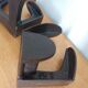 Industrial style bookends shoe shape