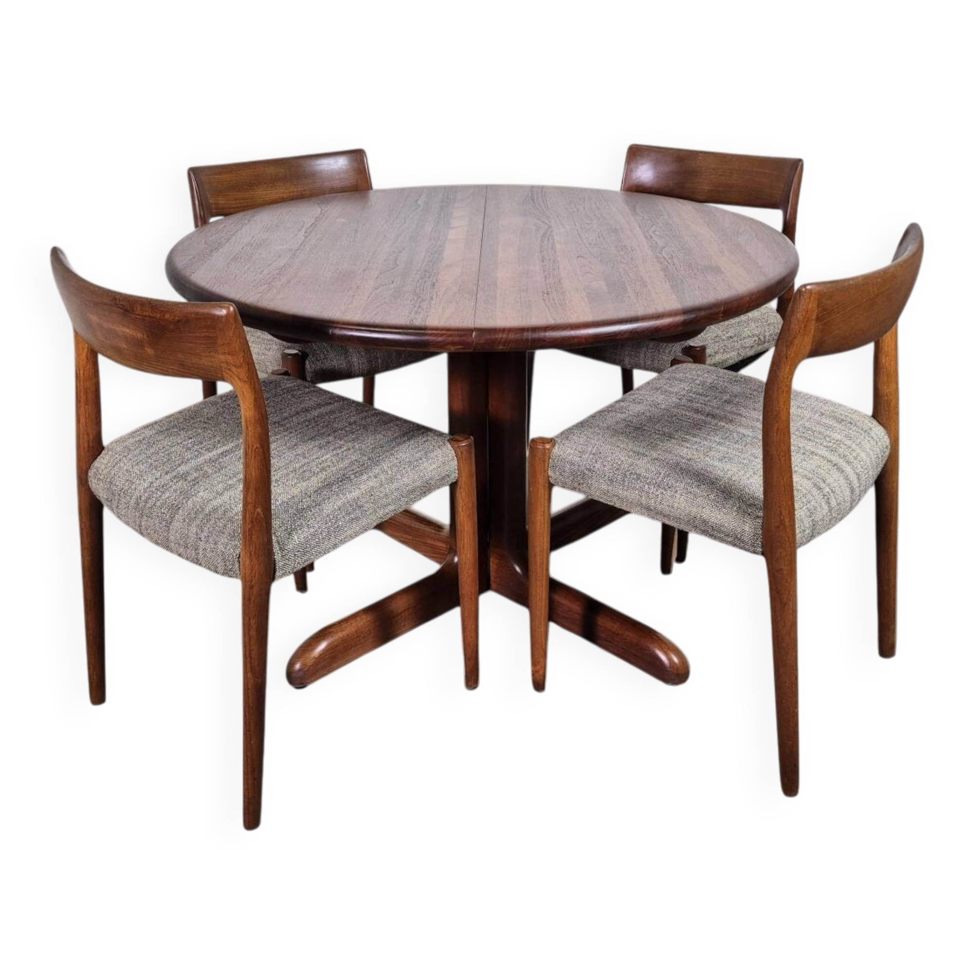 Danish modern dining set by N.O. Møller, Denmark 1960s