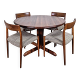 Danish modern dining set by N.O. Møller, Denmark 1960s