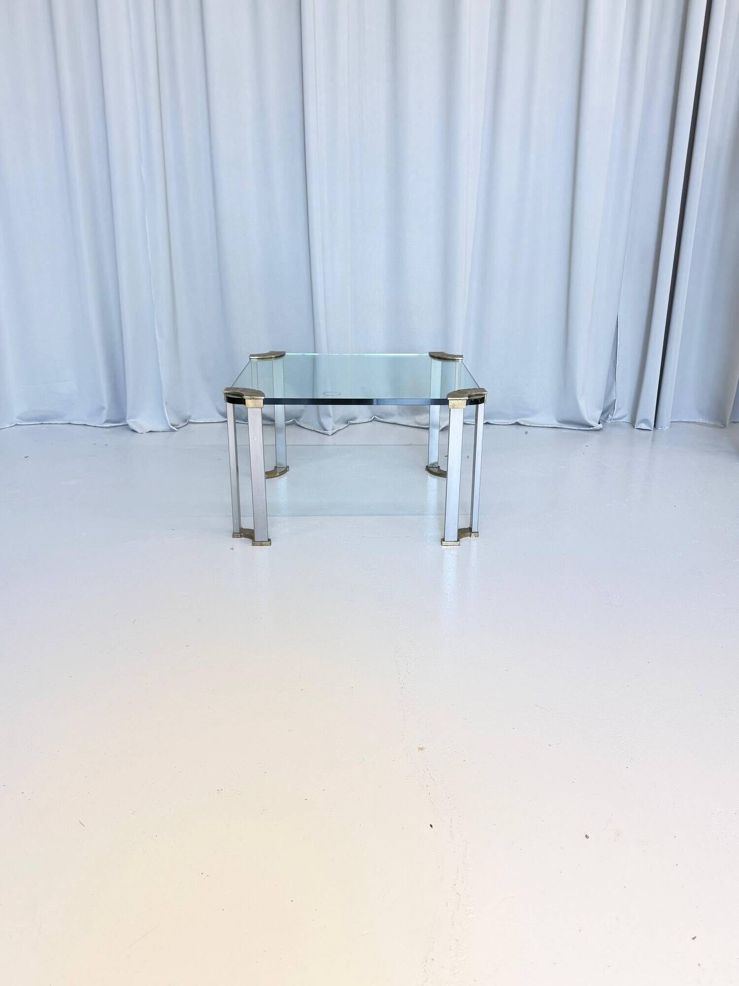 Vintage Bronze And Glass Coffee Table By Peter Ghyczy, Germany 1970’s