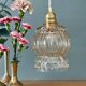 Vintage amber glass suspension globe