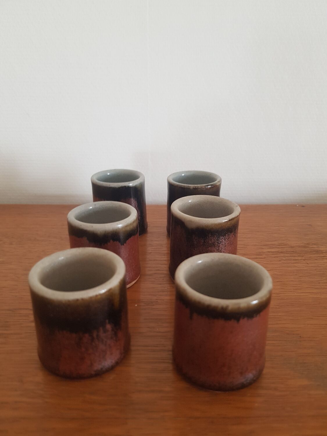 Set of 6 ceramic glasses