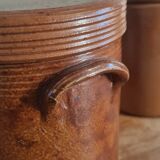 Set of 4 stoneware grease pots