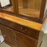 English two-body yew display case from the 1980s