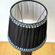 Art deco wooden lamp 1930 and couture lampshade