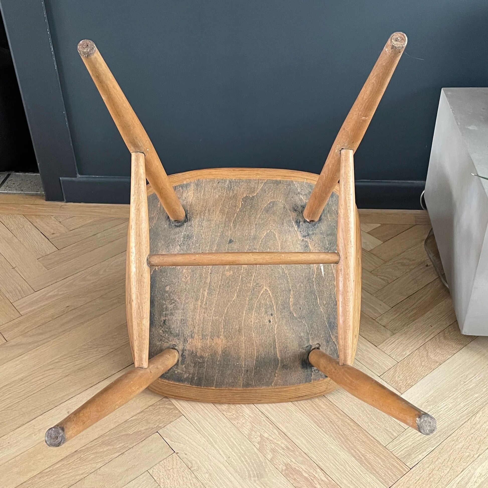 Chaise scandinave à barreaux 1950