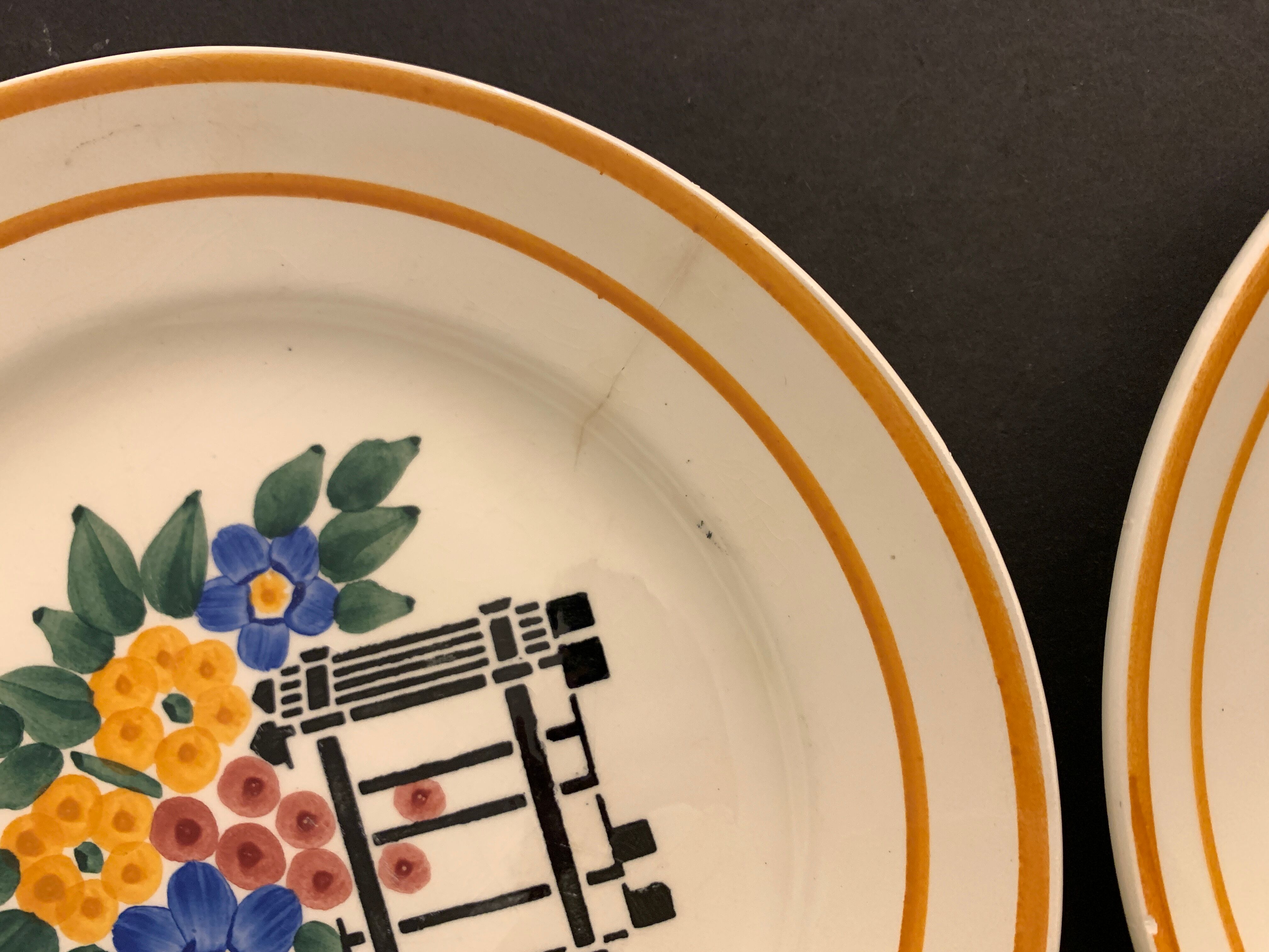 10 flat plates model Fleuri, HBCM, 1950