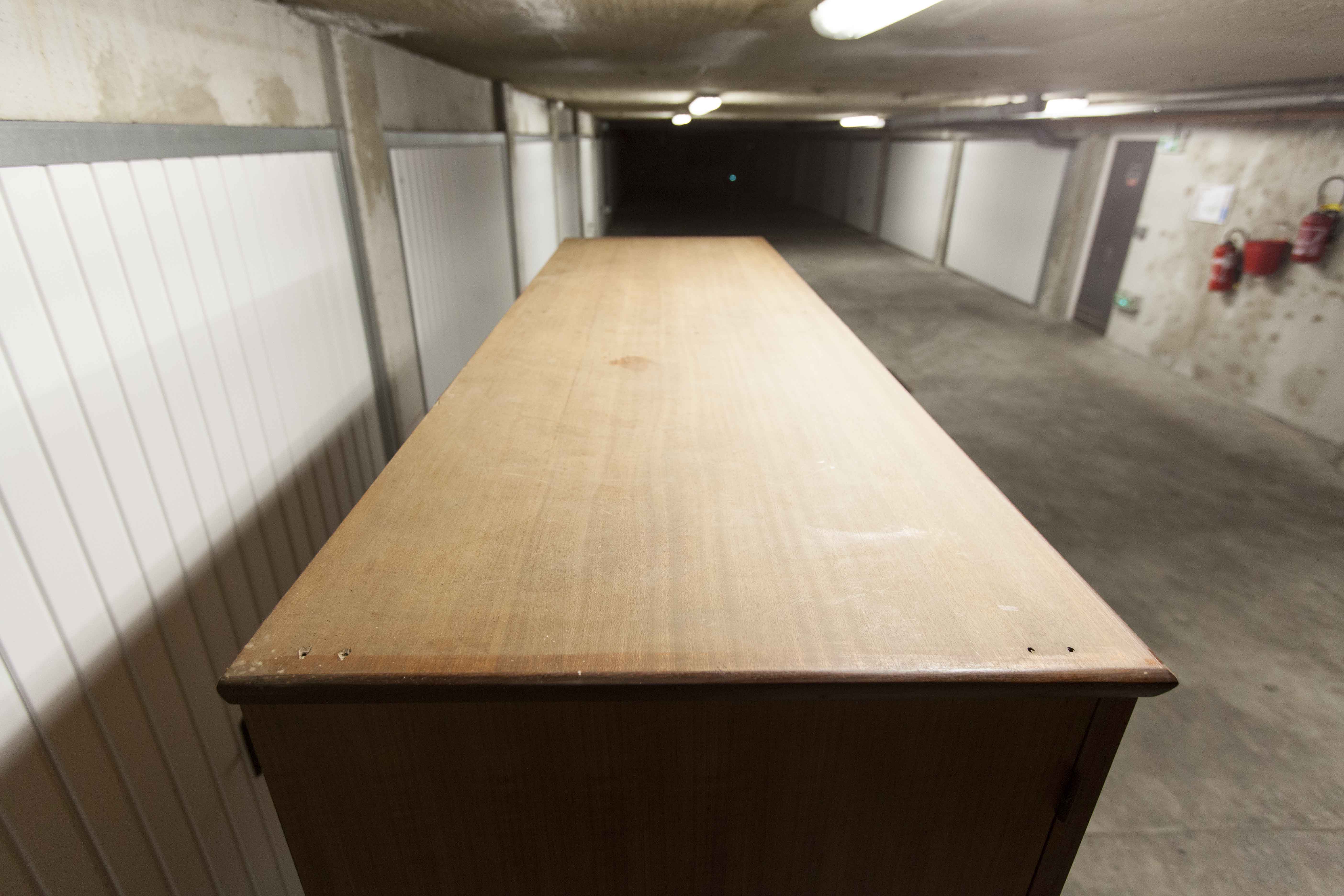 Scandinavian teak cabinet 1960 with mounting plan