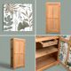 Parisian bonnet wardrobe, raw wood, 1950s