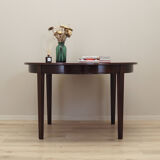 Round mahogany table, Danish design, 1970s, production: Denmark