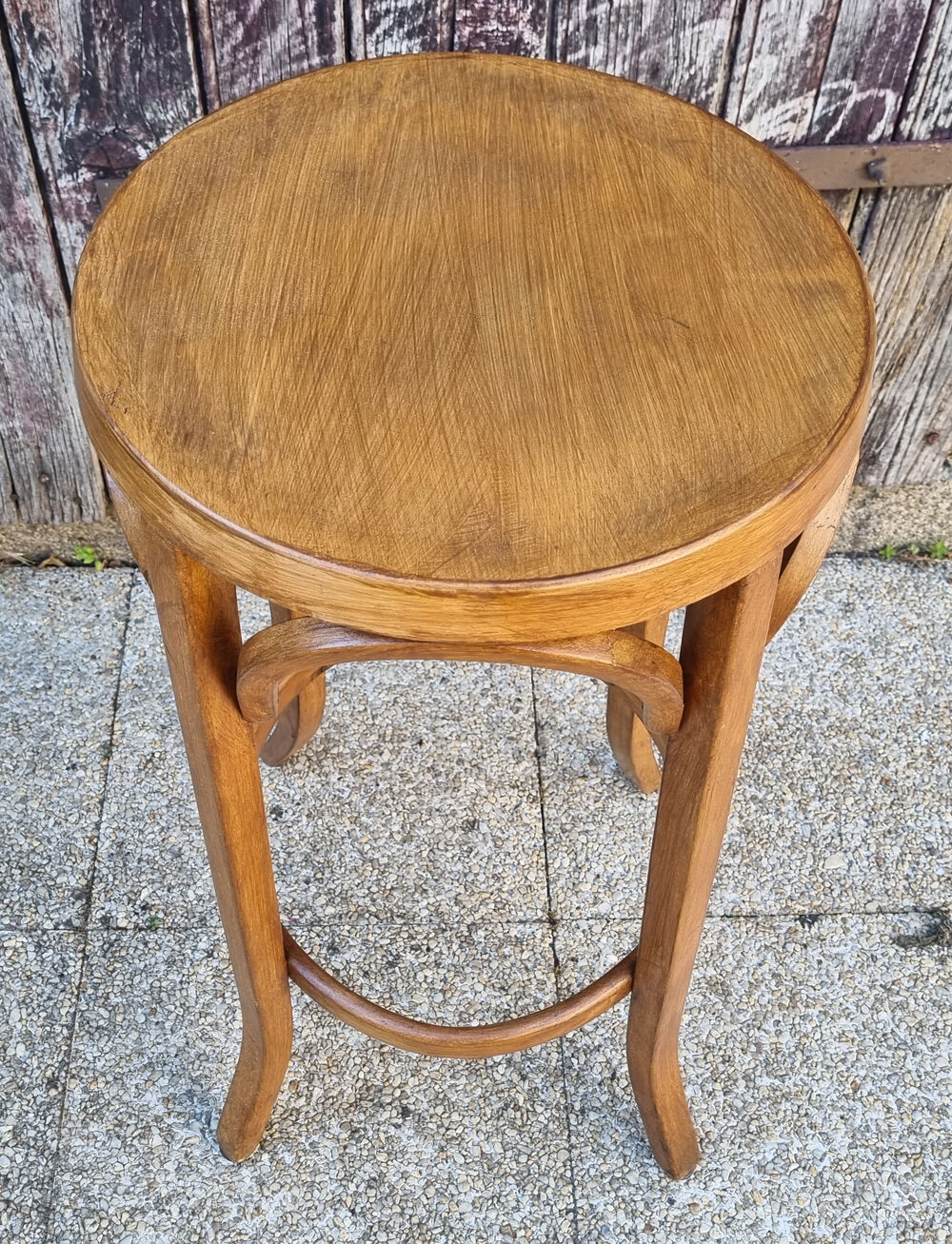 Baumann bar top stool, signed, wood, vintage, 1954