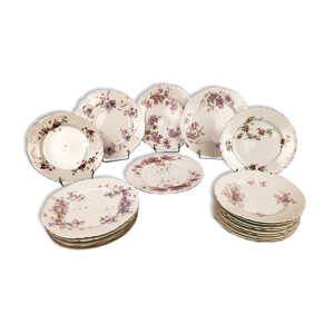 Lot de vingt assiettes