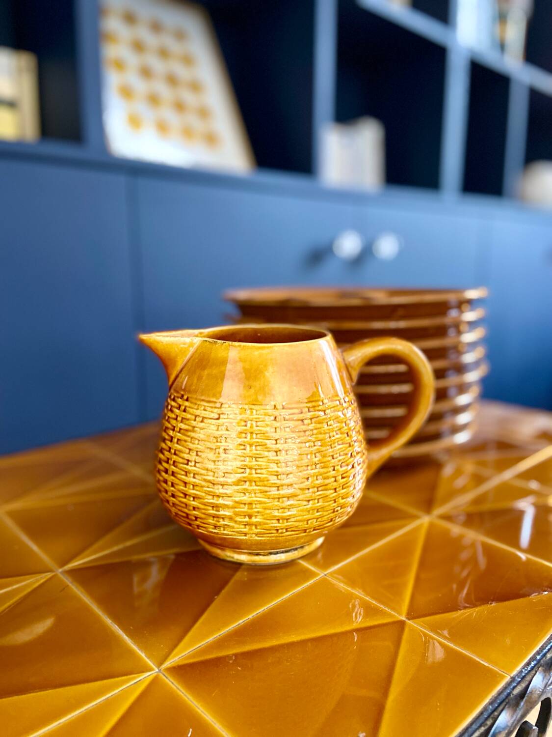 Braided ceramic pitcher