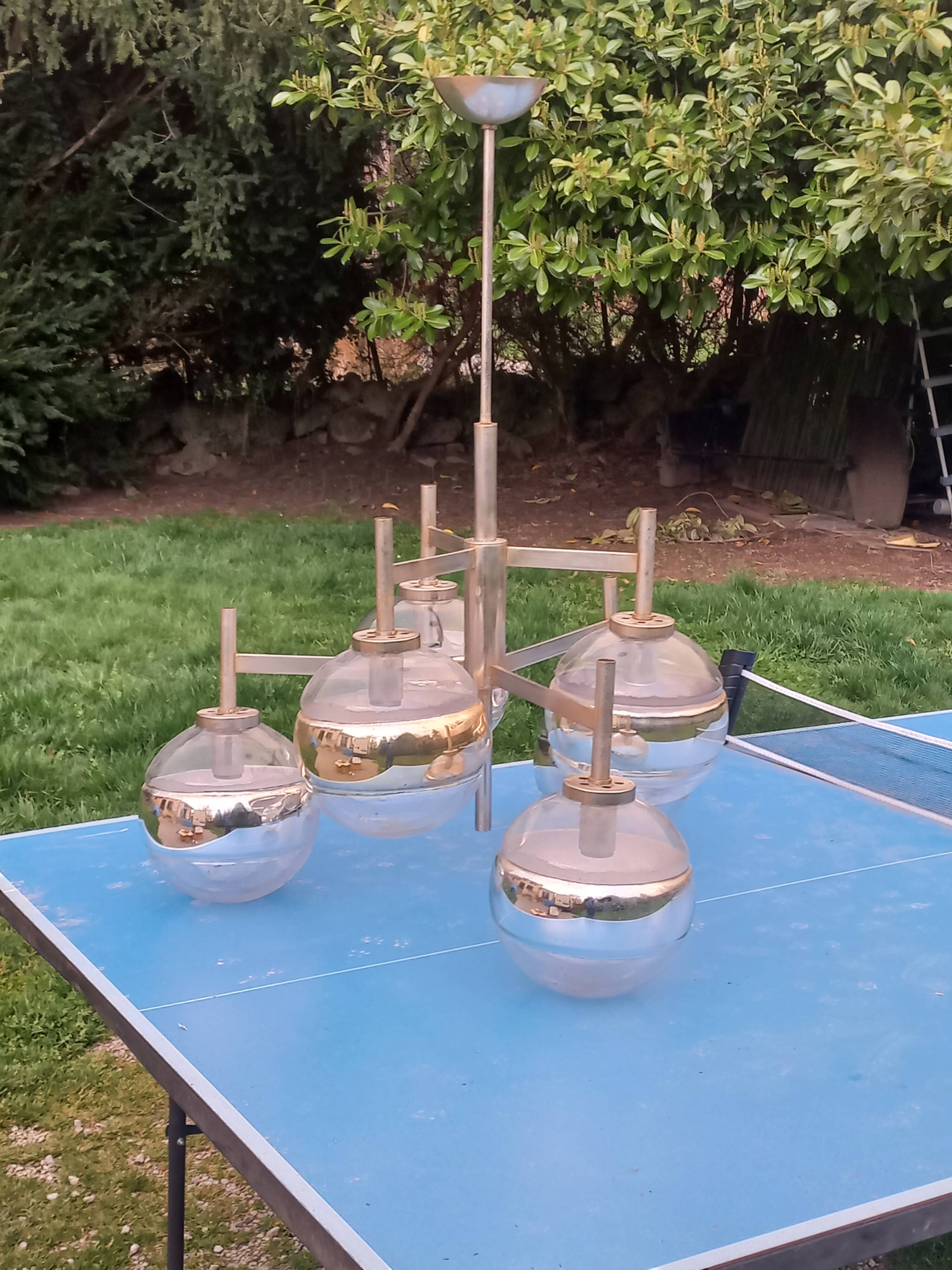 Space age design chandelier from the 70s