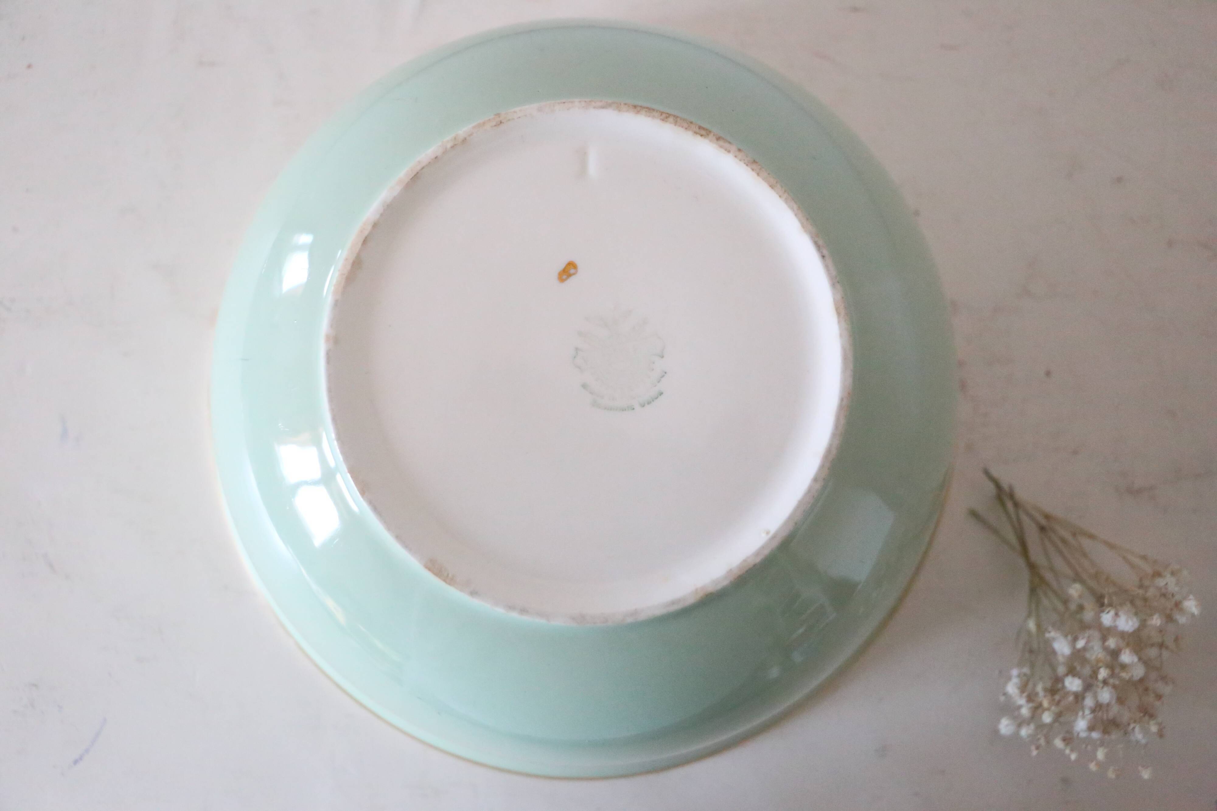 Green mint salad bowl, Villeroy and Boch, vintage