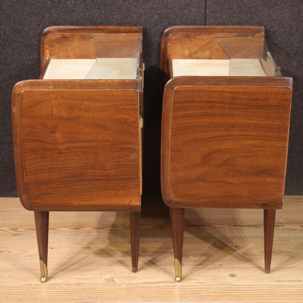 Pair of Italian design bedside tables from the 50s