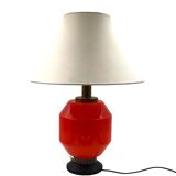 Space Age orange glass table lamp base, Italy 1960s