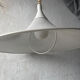 Vintage suspension in perforated white lacquered metal – postmodern design