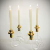 Pair of Dorothy Thorpe's pretzel chandeliers