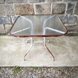 Old garden pedestal table