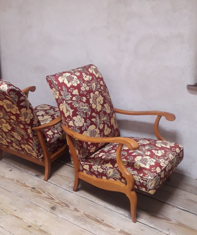Pair of vintage 1950 armchairs