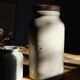 Stoneware with original wooden lid