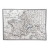 Old map of France - 1842