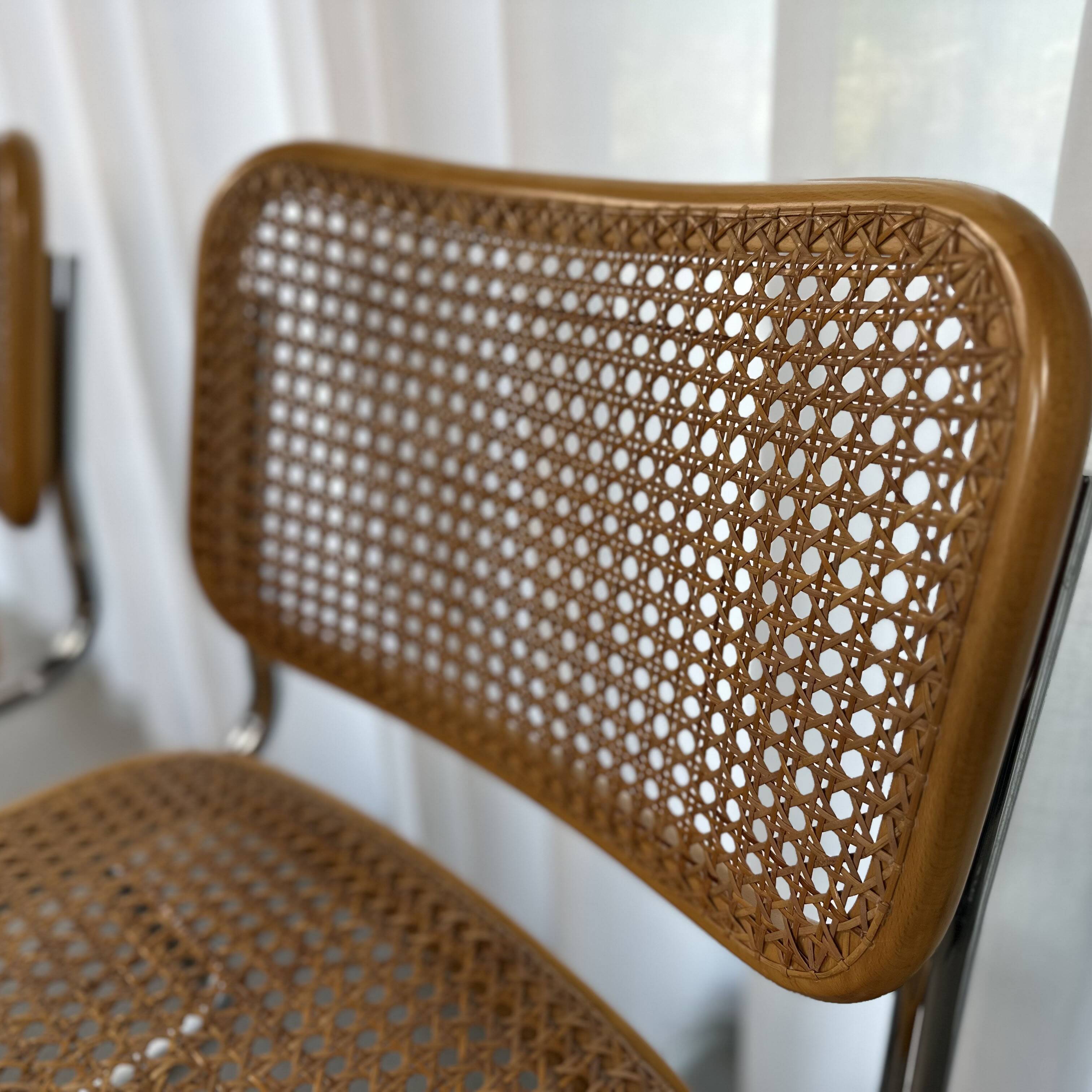 Ensemble de 6 chaises Cesca de Marcel Breuer pour Gavina, années 1960