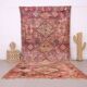 Tapis marocain vintage fait main 183 x 375 cm - Tapis en laine Boujaad - Tapis berbère