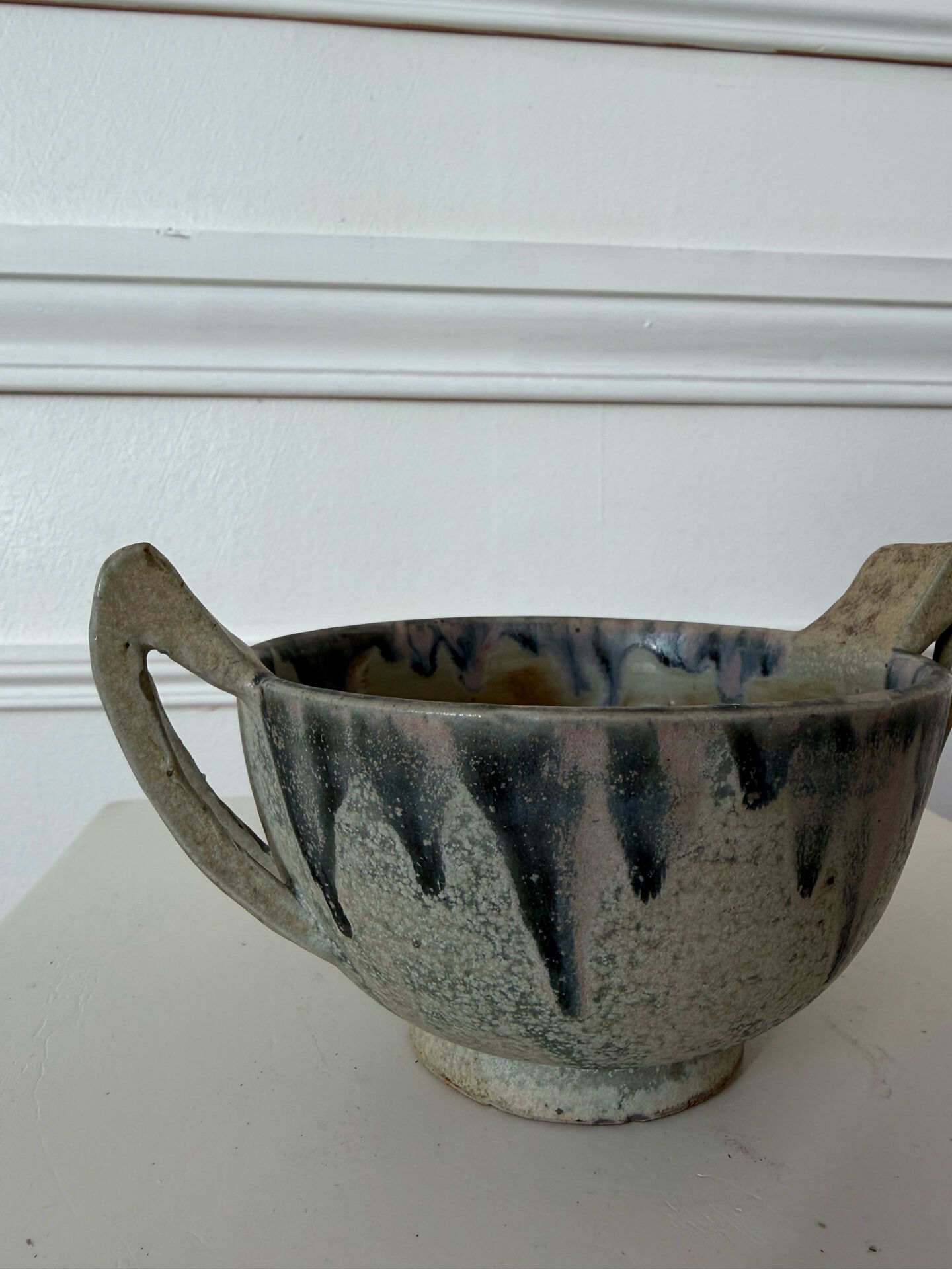 Stoneware bowl signed Gréber