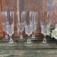 Set of 6 Cristal d'Arques Pompadour champagne flutes