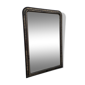 Louis Philippe Napoleon III mirror in gilded wood, decorated - 1.70m