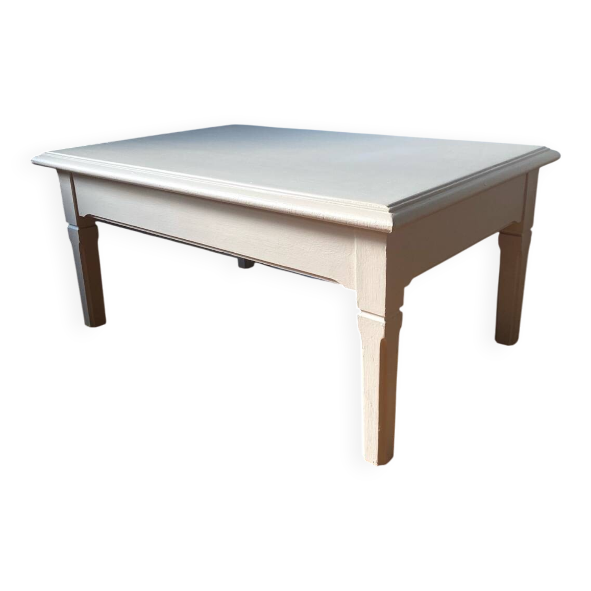 Coffee table in ecru antique wood