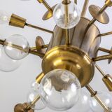 Space Age Brass Candlestick, 1970s, Czechoslovakia