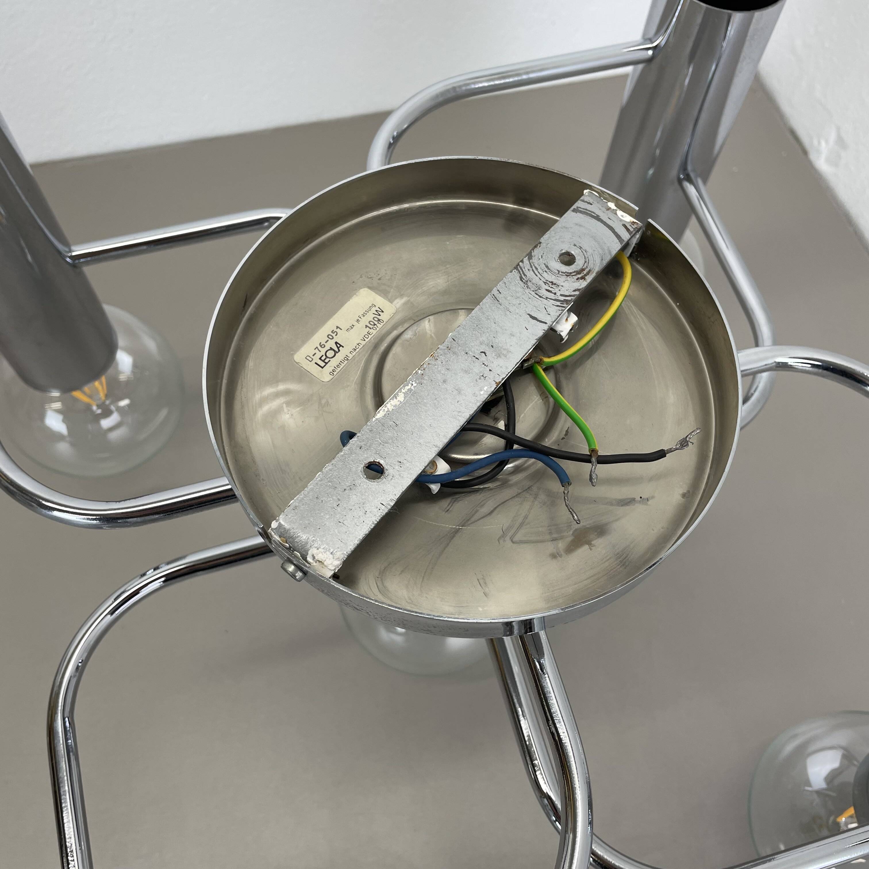 Beautiful 5-light sciolari ceiling light sconces by leola leuchten germany 1970s