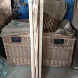 Rattan corner shelf