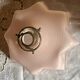 Vintage scalloped opaline pendant light