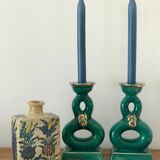 Pair of candlesticks in cermal