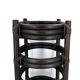 Dark rattan bamboo umbrella stand, 70s