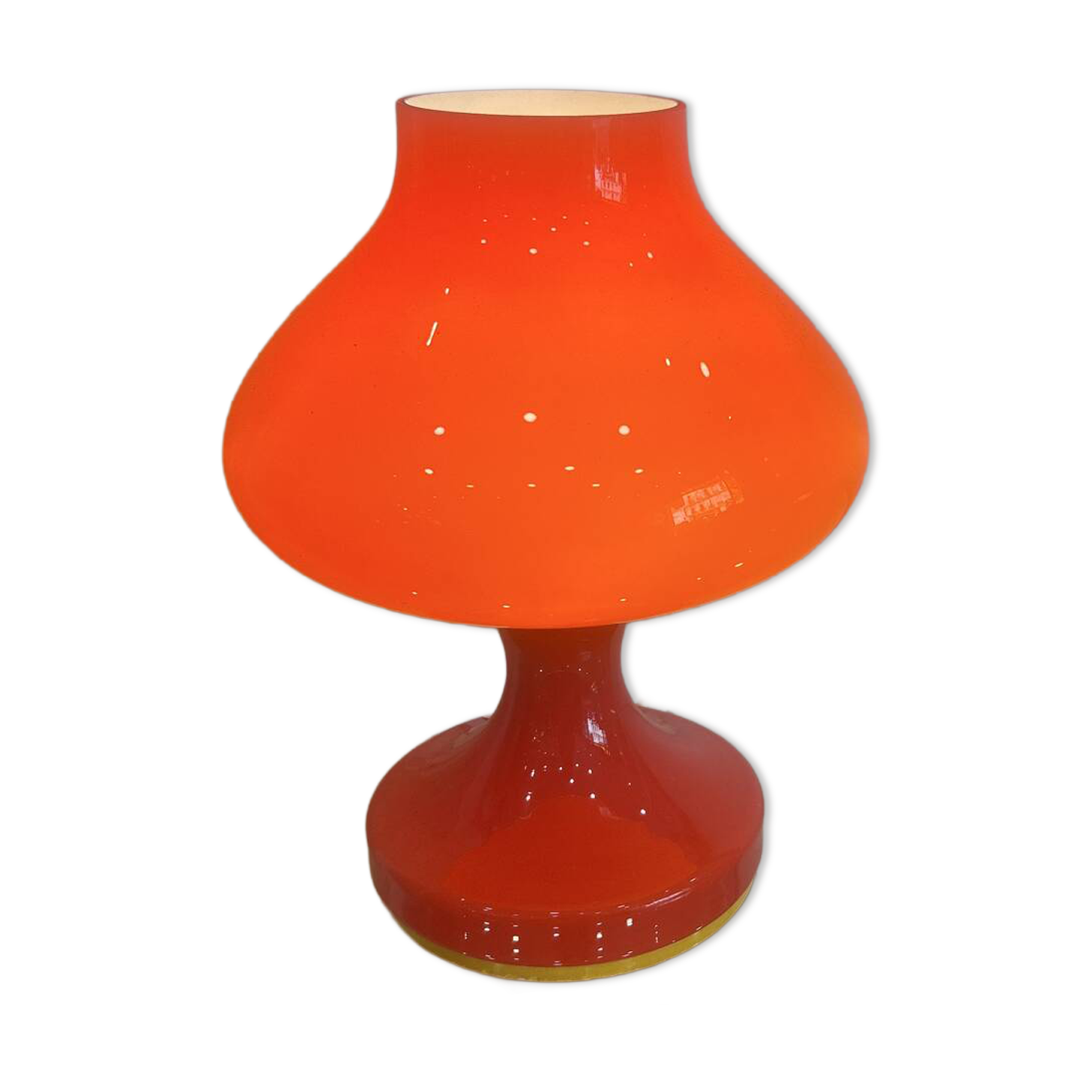 Vintage opaline orange bedside lamp štěpán tabera