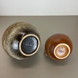 Set of two pottery fat lava vases by Scheurich, Germany, 1970s