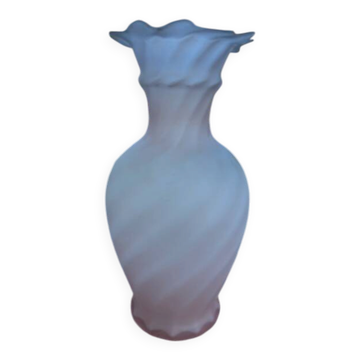 vase verre rose