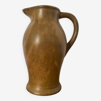 Brown vintage ceramic pitcher 1970