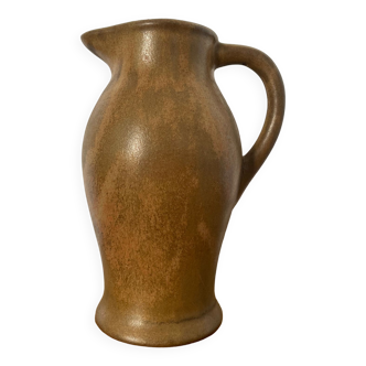 Brown vintage ceramic pitcher 1970